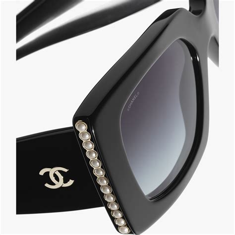 chanel square sunglasses black blue|Chanel sunglasses clearance.